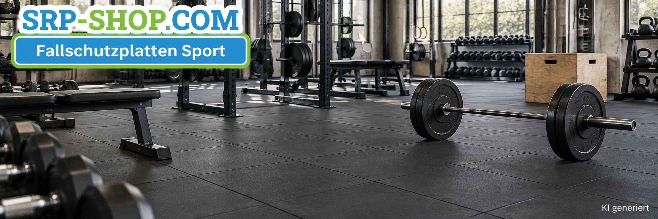 Fallschutzplatten aus Massiv-Gummi für Sportstudio